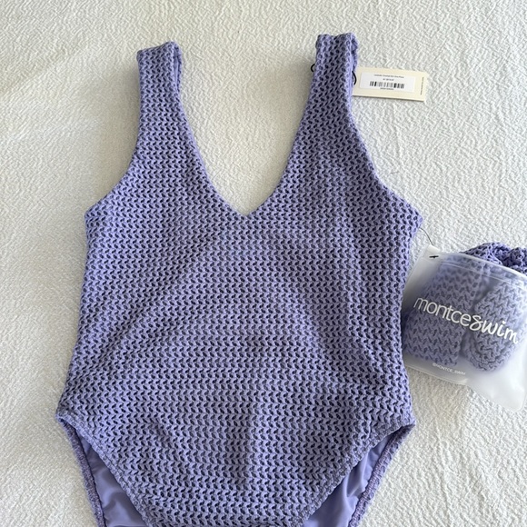MONTCE Kim Textured Knit One-Piece Swimsuit, BRAND NEW, Size Medium, $218 - Picture 10 of 13